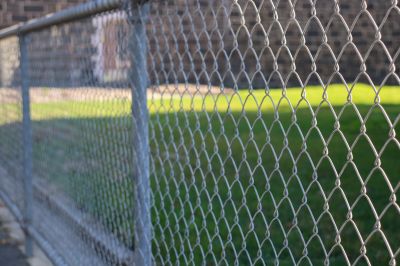 Repaired Chain-Link Fence
