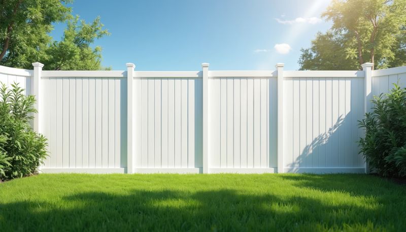 Tan Vinyl Fence Installation